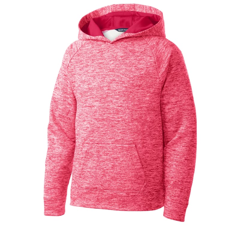 Sport-Tek Youth PosiCharge Electric Heather Fleece Hooded Pullover. 11