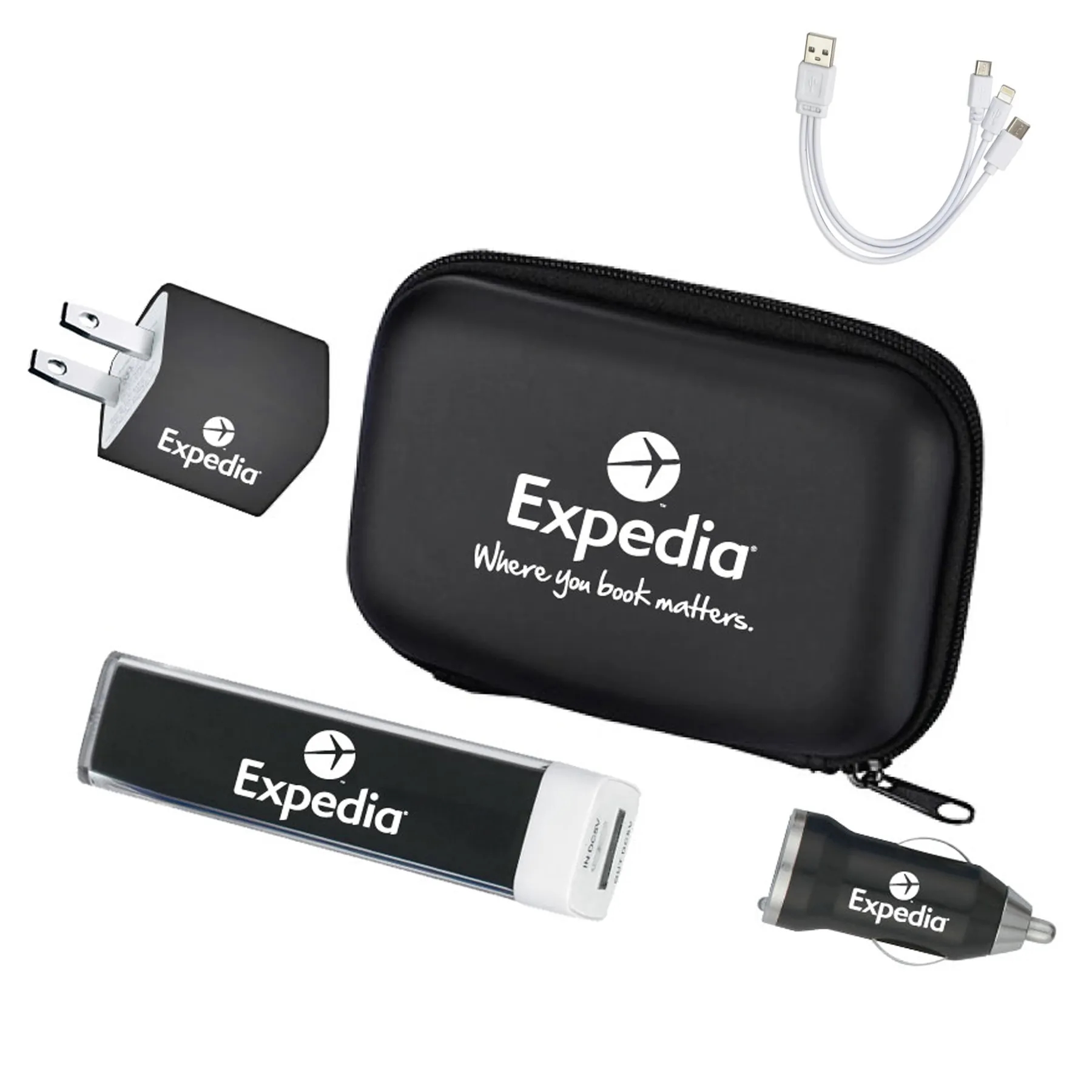 Traveler Plastic Power Bank Gift Set 2