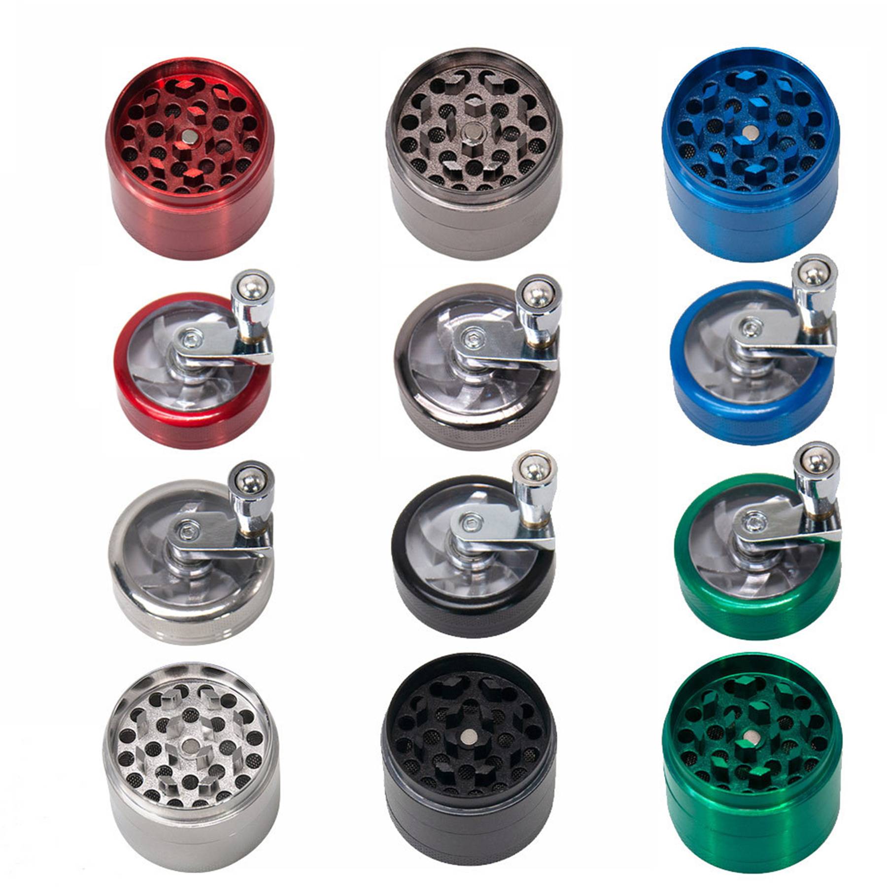 Hand crank metal smoke grinder 5