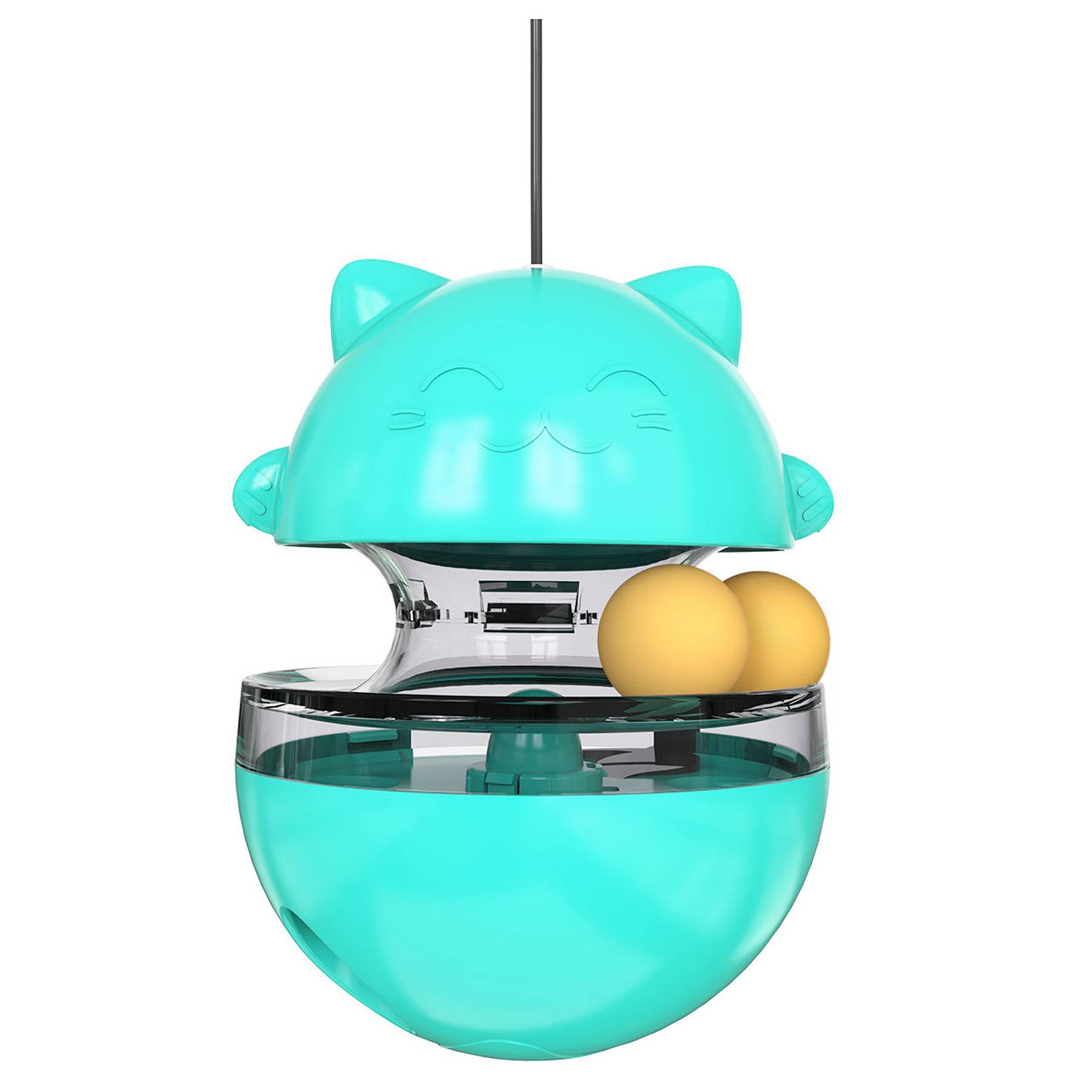 Plastic Cat Toys Kitty Food Dispenser Ball 12