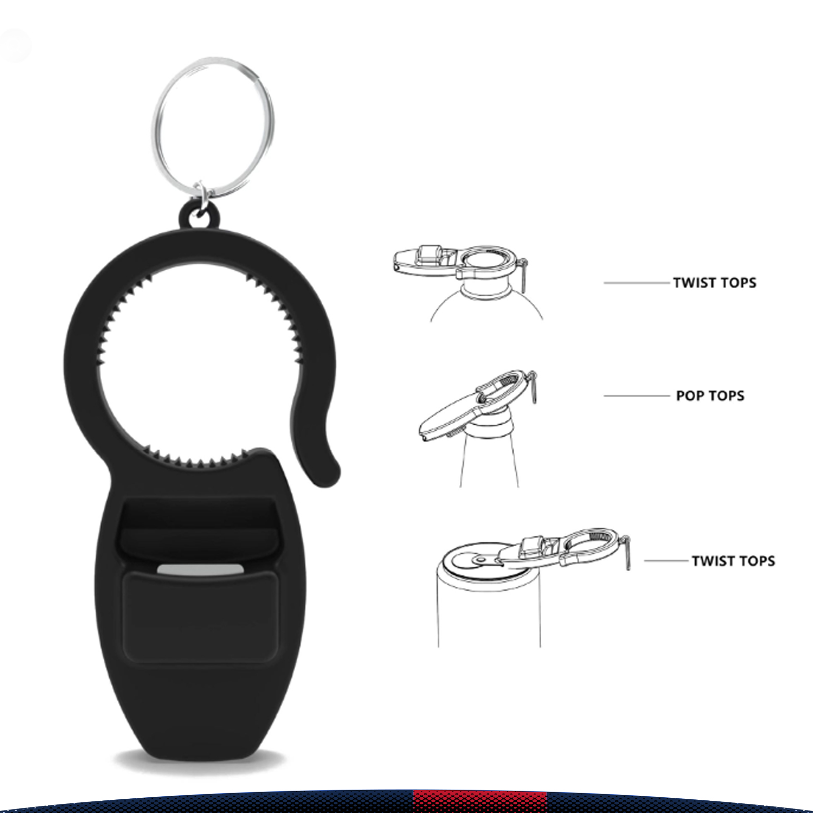Portable key chain bottle opener 3