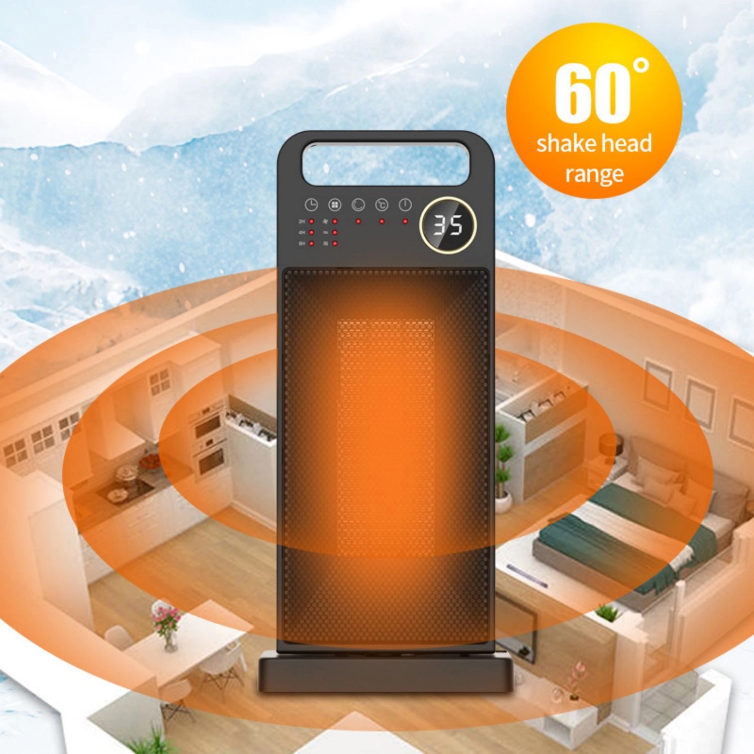 Electric Space Heaters Indoor With Thermostat 6