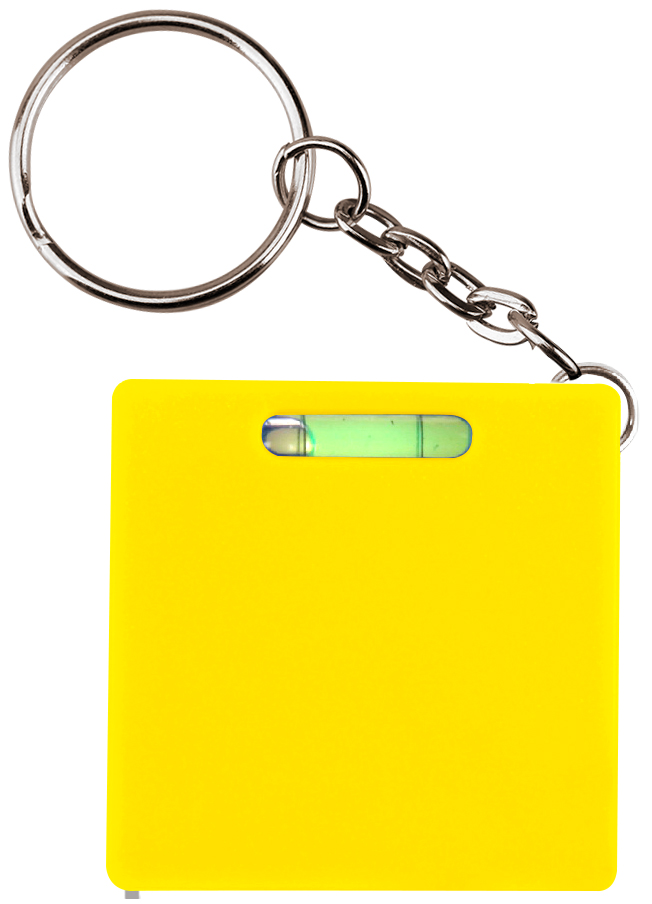 Square tape measure with level and key chain 5