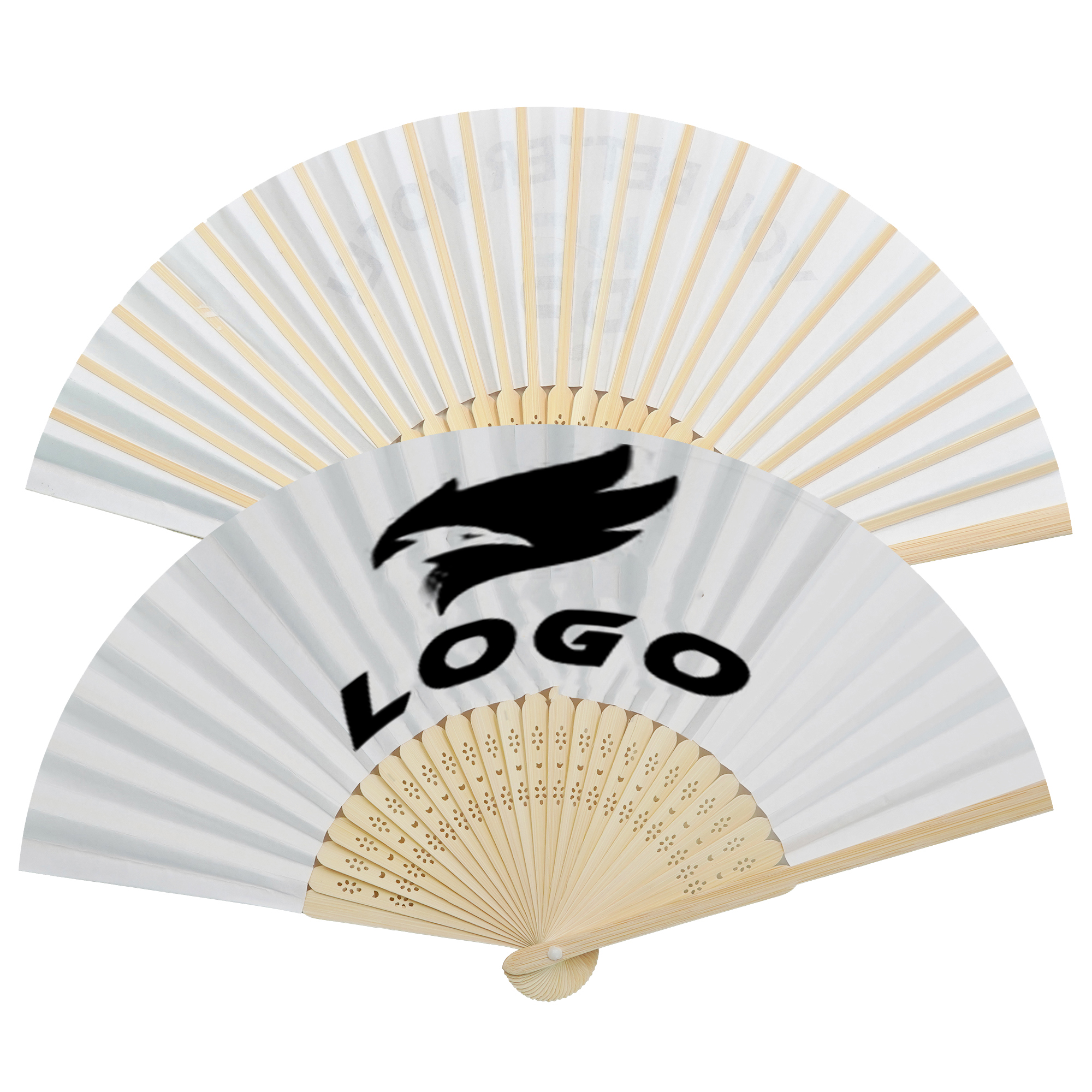 Custom Folding Paper Fan ?C Bamboo Handle Hand Fan 2