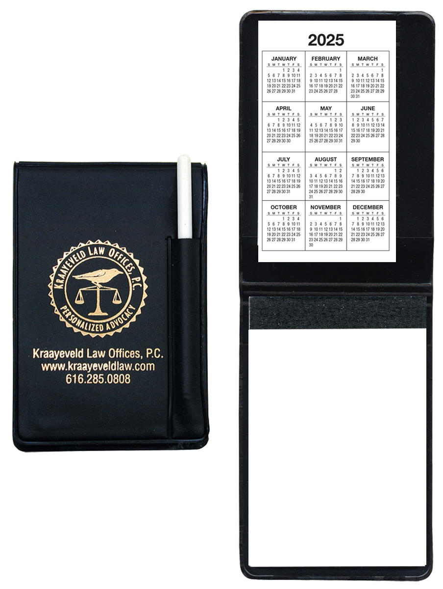 Standard Vinyl 100-Page Memo Book With White Pen 4