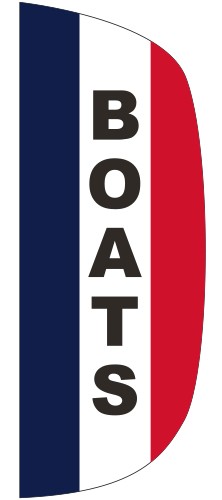 "Boats" Message Flutter Flag (3'x8') 1