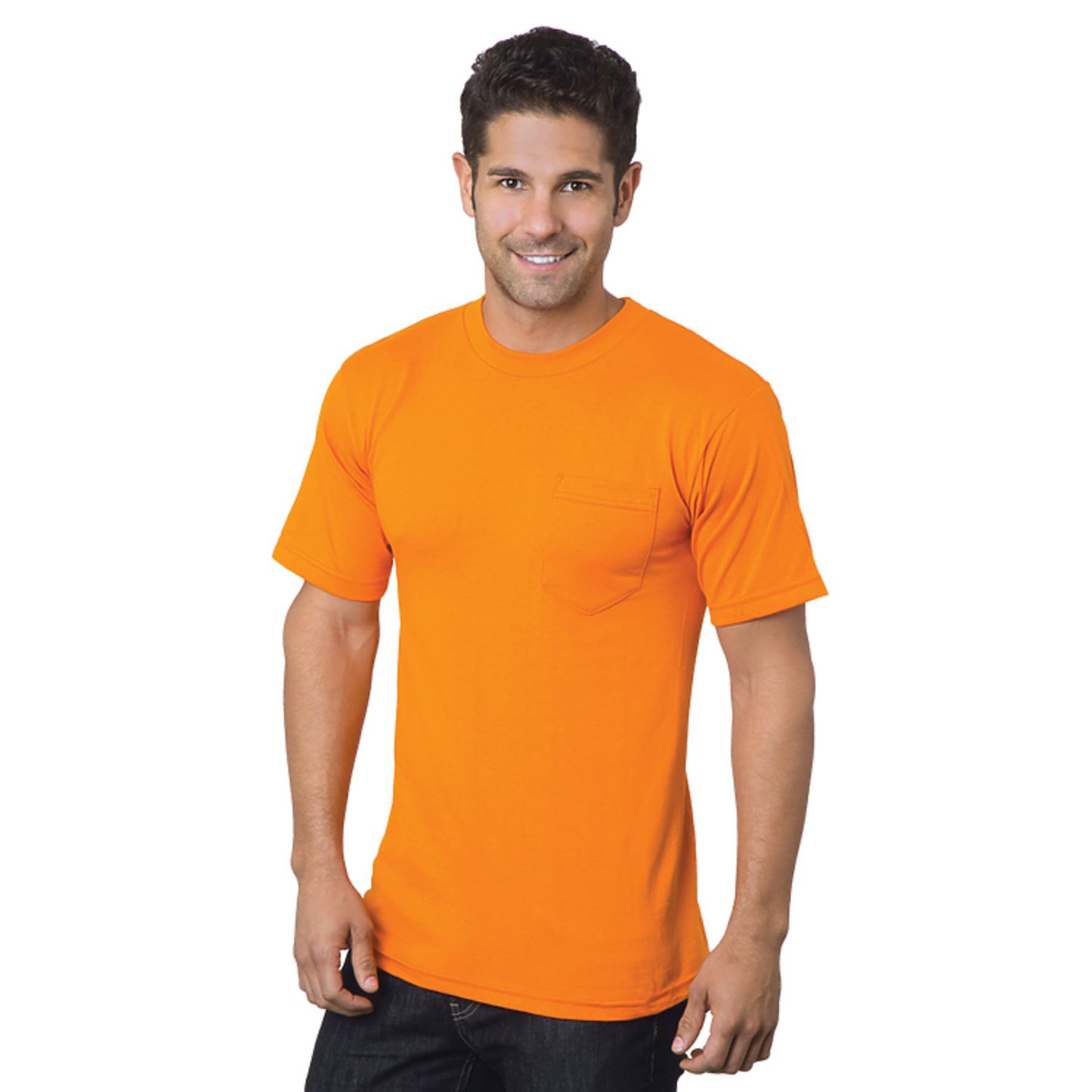 USA-Made Poly-Cotton Non-ANSI Safety T-Shirt with Pocket