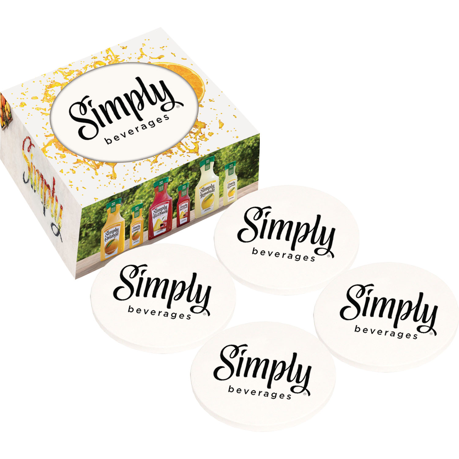 Ceramic Coaster with Full Color Box 4pk 1