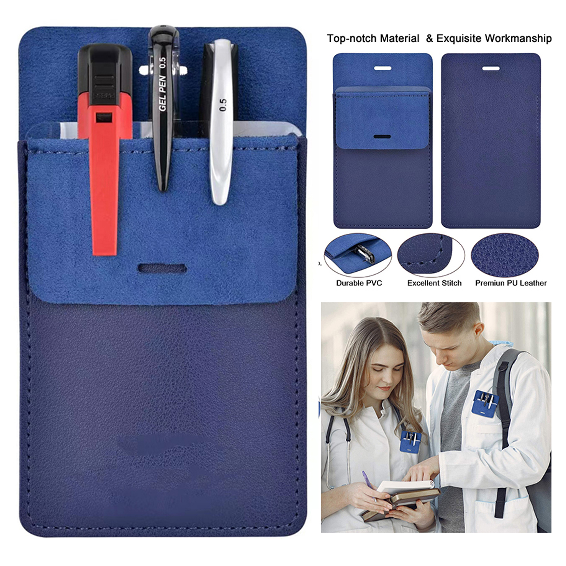 PU Leather Men Women Pen Holder 2