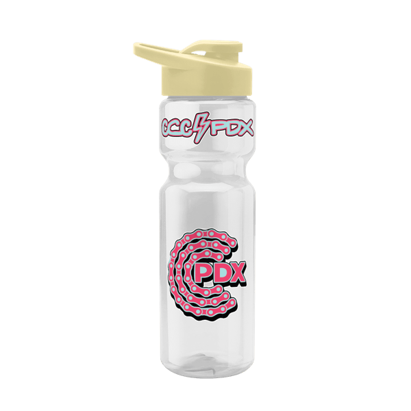 Blazer 28oz Transparent Bike Bottle w/Drink-thru Lid 14