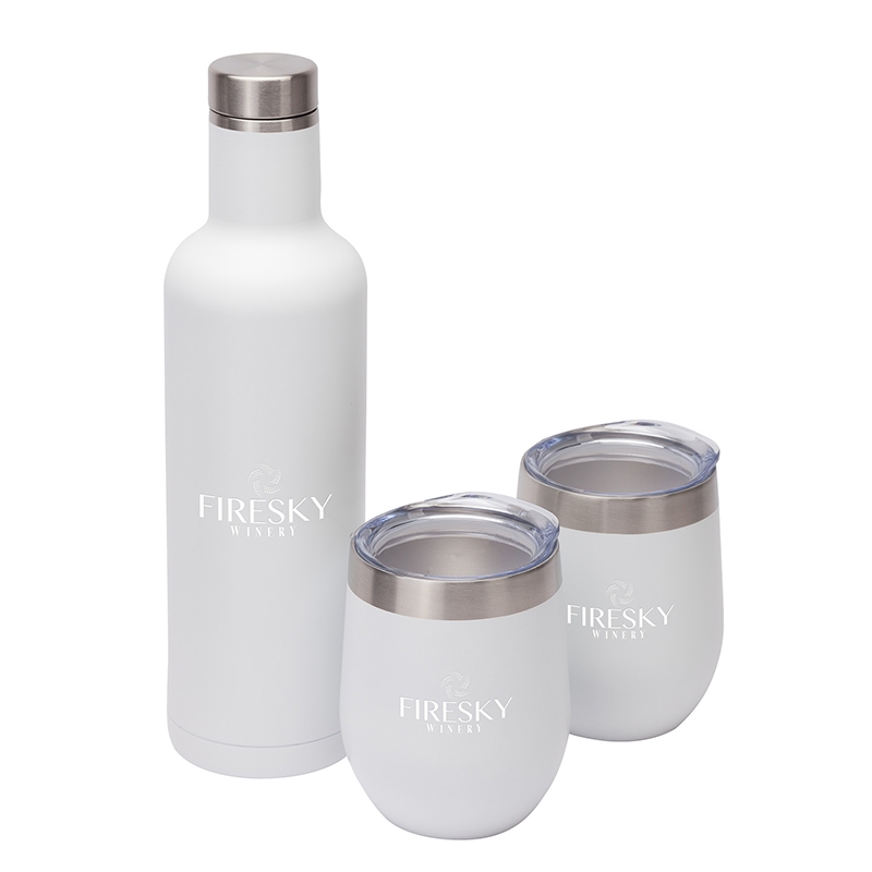 Bliss Wine Bottle & 2 Tumbler Gift Set 12