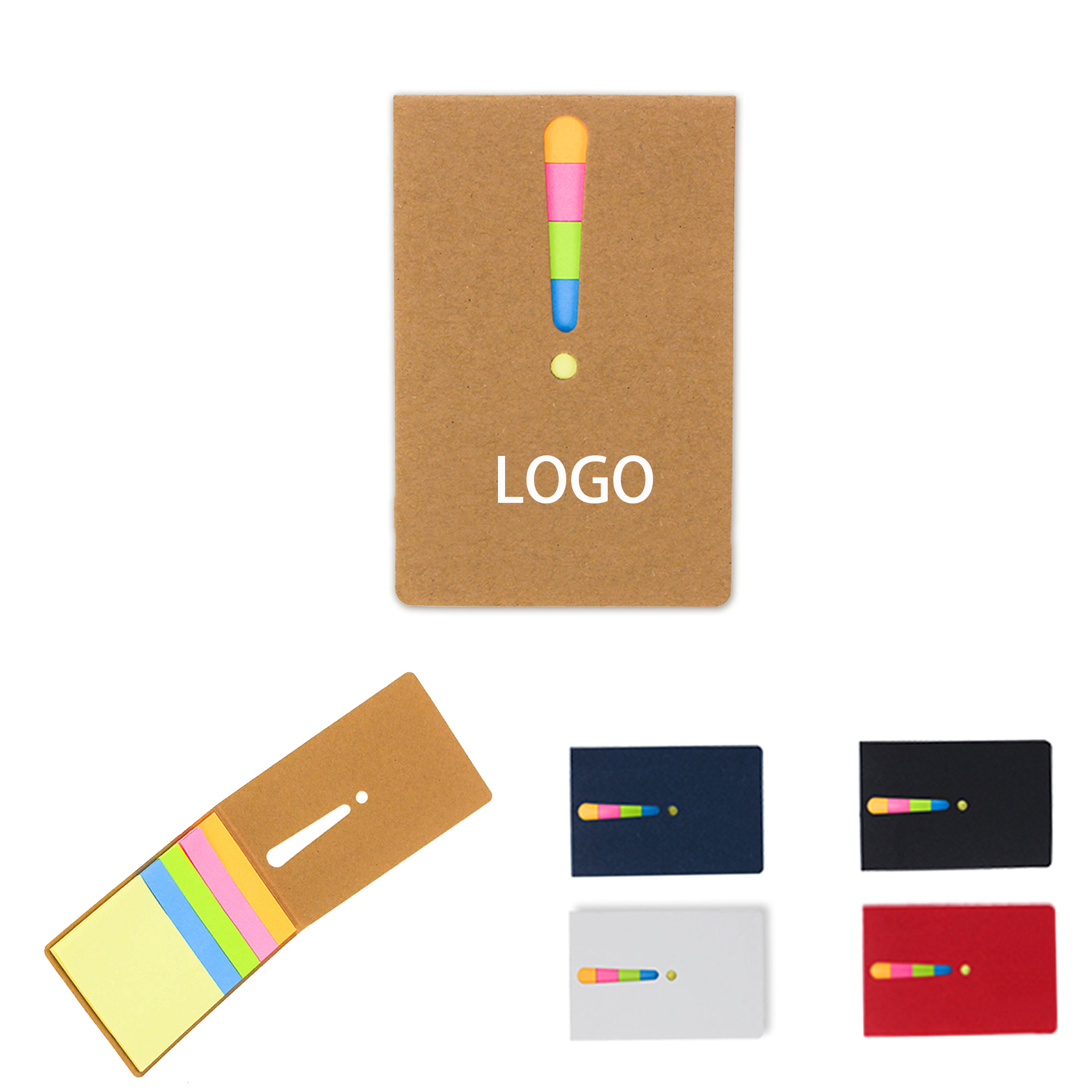 MOQ:50pcs Customized Kraft Paper Sticky Notes 1
