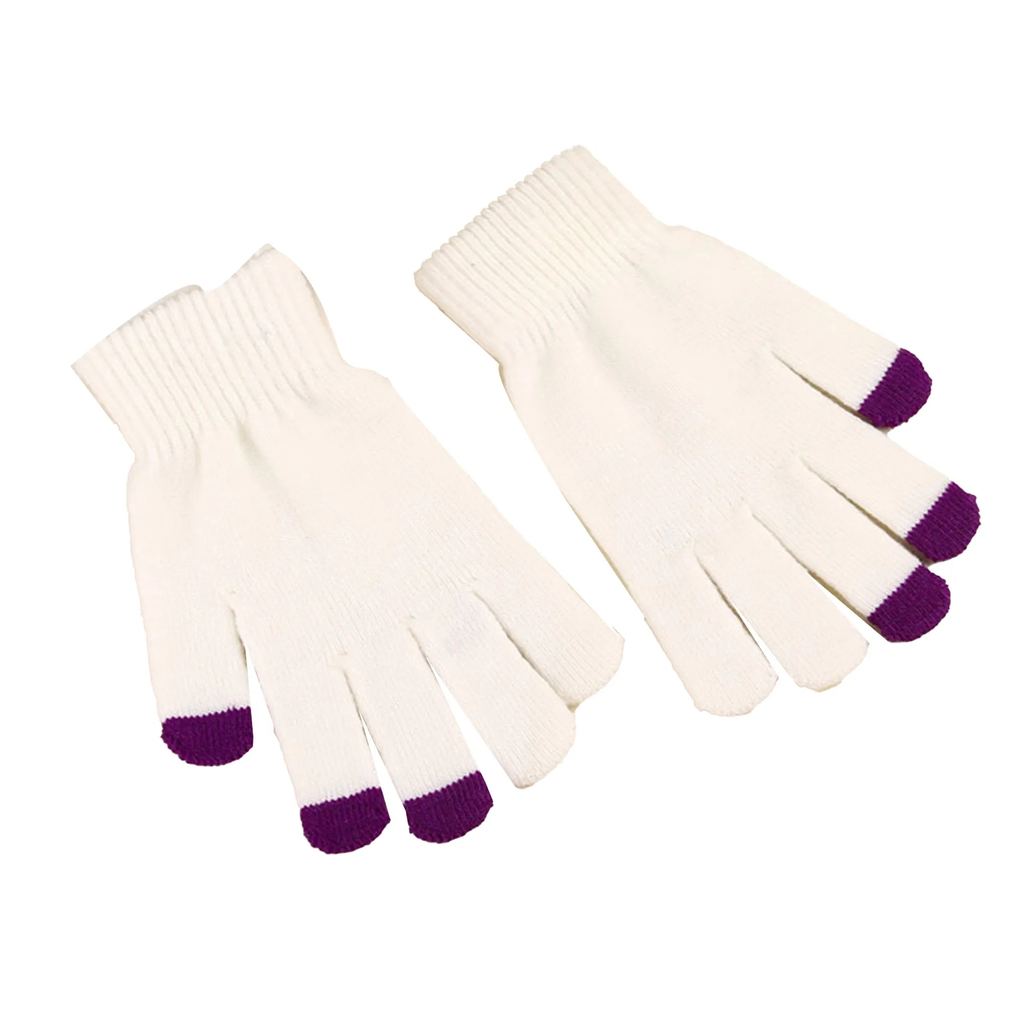 MOQ 10 Winter Knitted Warm Gloves Touch Screen 6