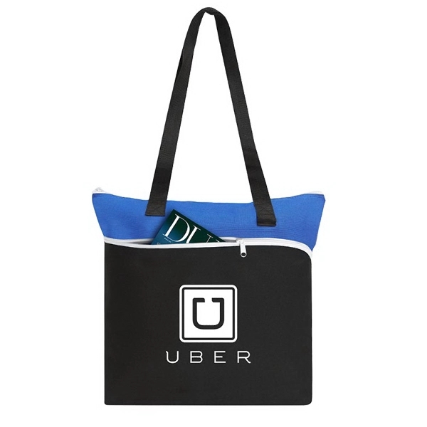 BERMORE LARGE FRONT ZIPPER TOTE 5