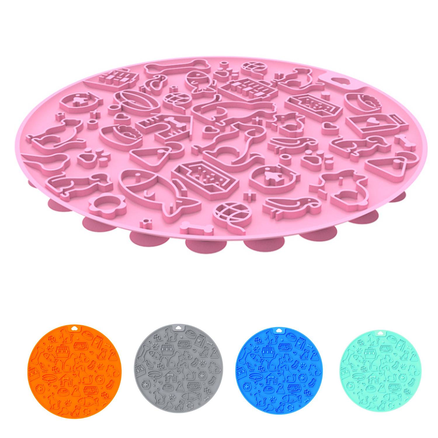Food-Grade Slow Feeder Silicone Pet Licking Mat 8