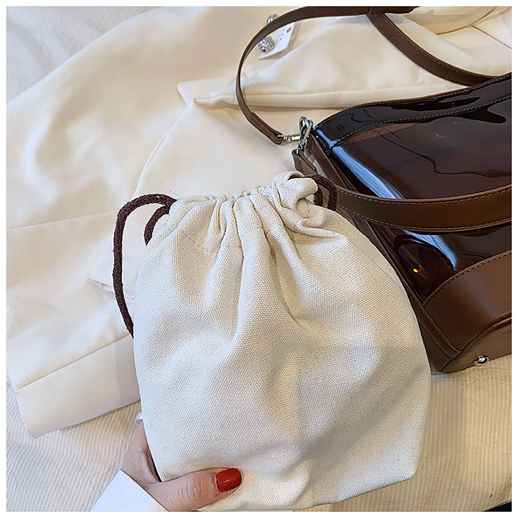 PU Clear Bucket Crossbody Bag 5