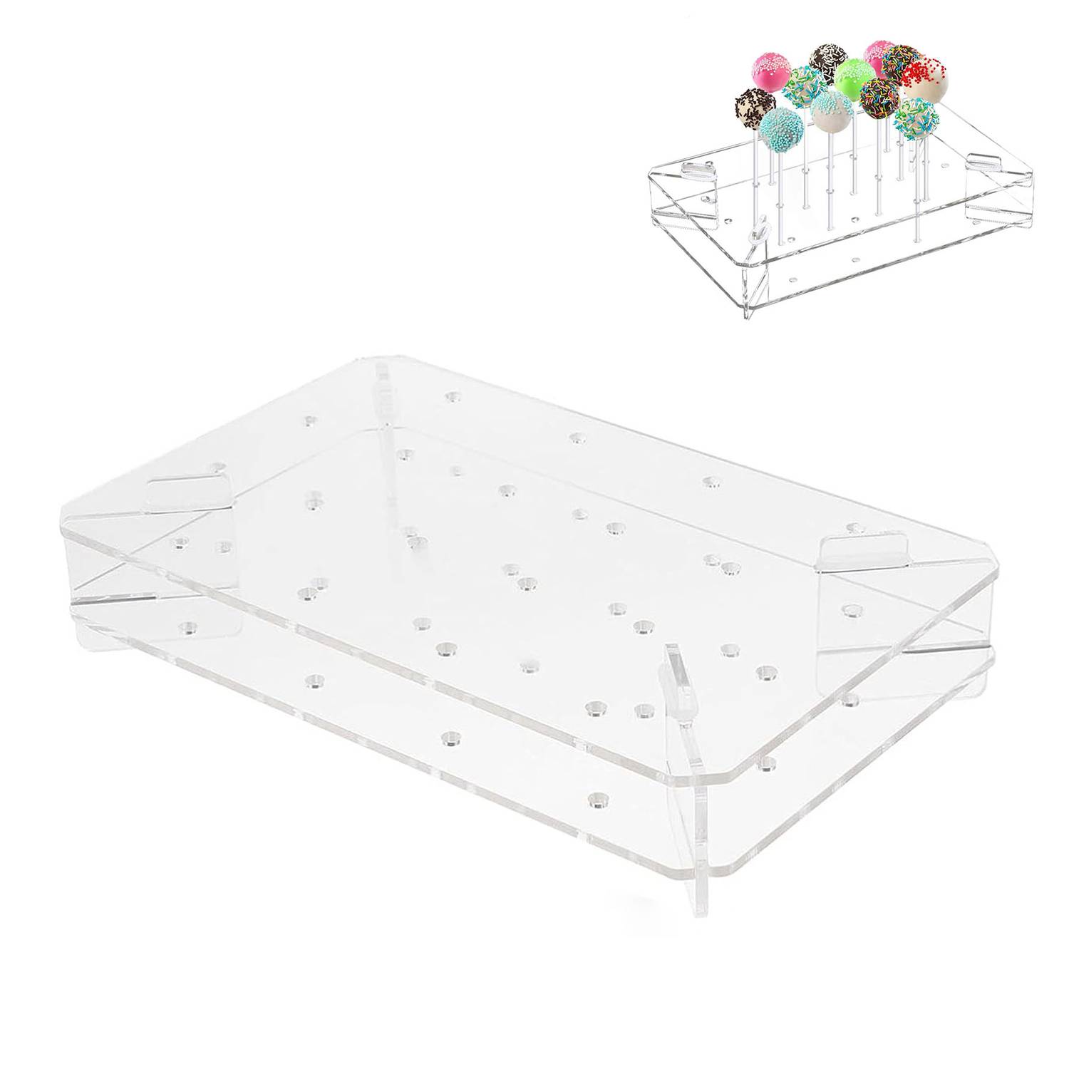 20 Hole Clear Acrylic Lollipop Display Stand 5