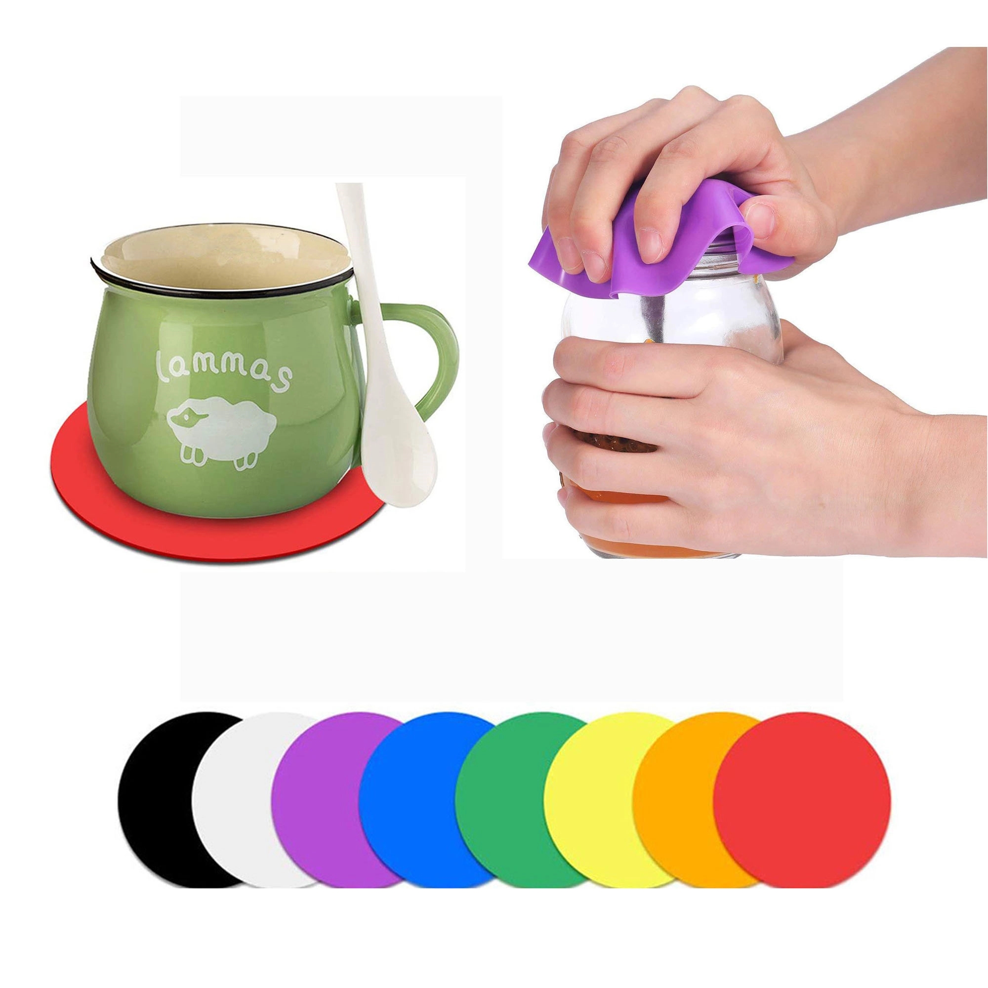 Silicone Round Kitchen Coaster Jar Opener 1