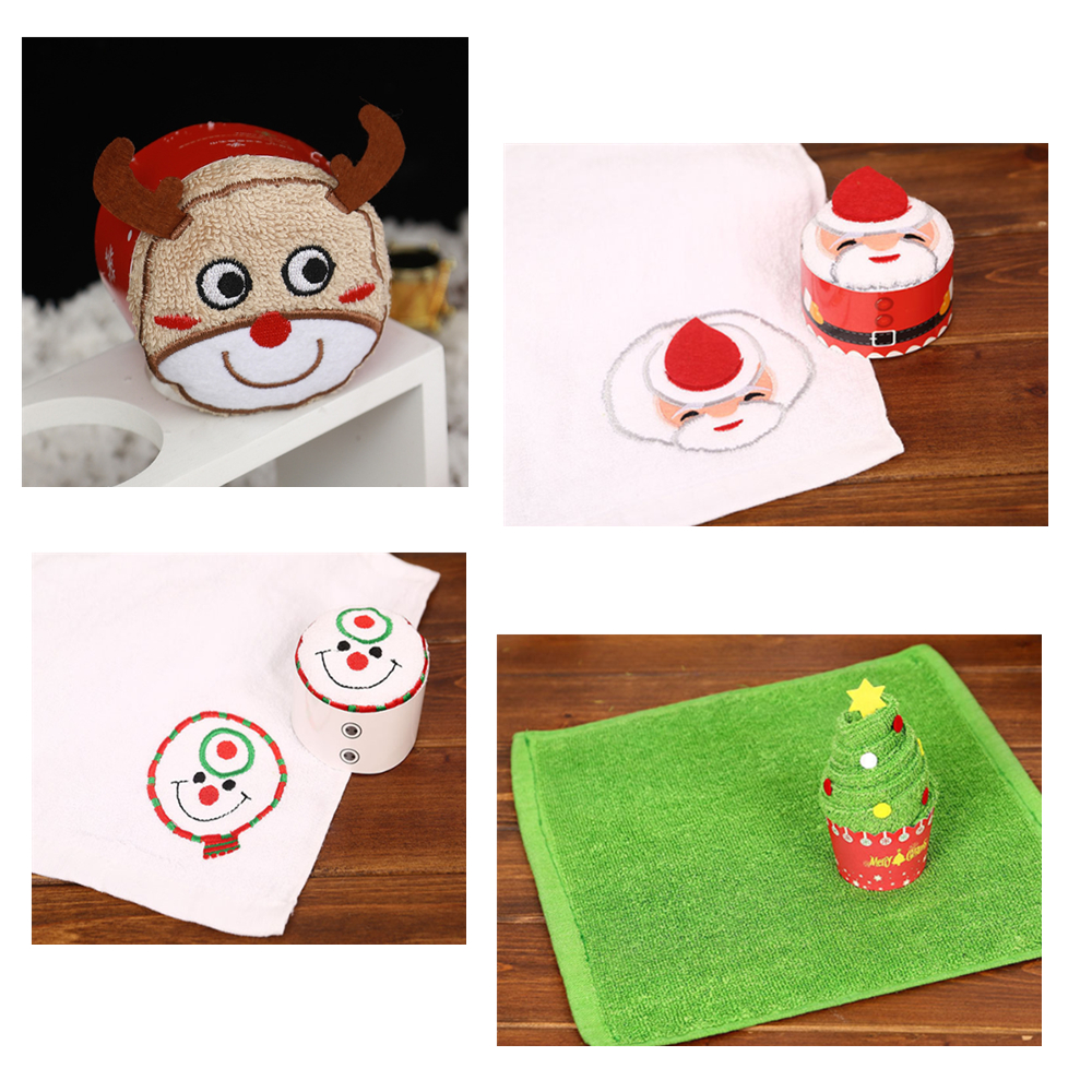 Christmas Tree Shaped Hand Towels Gift Towels 3