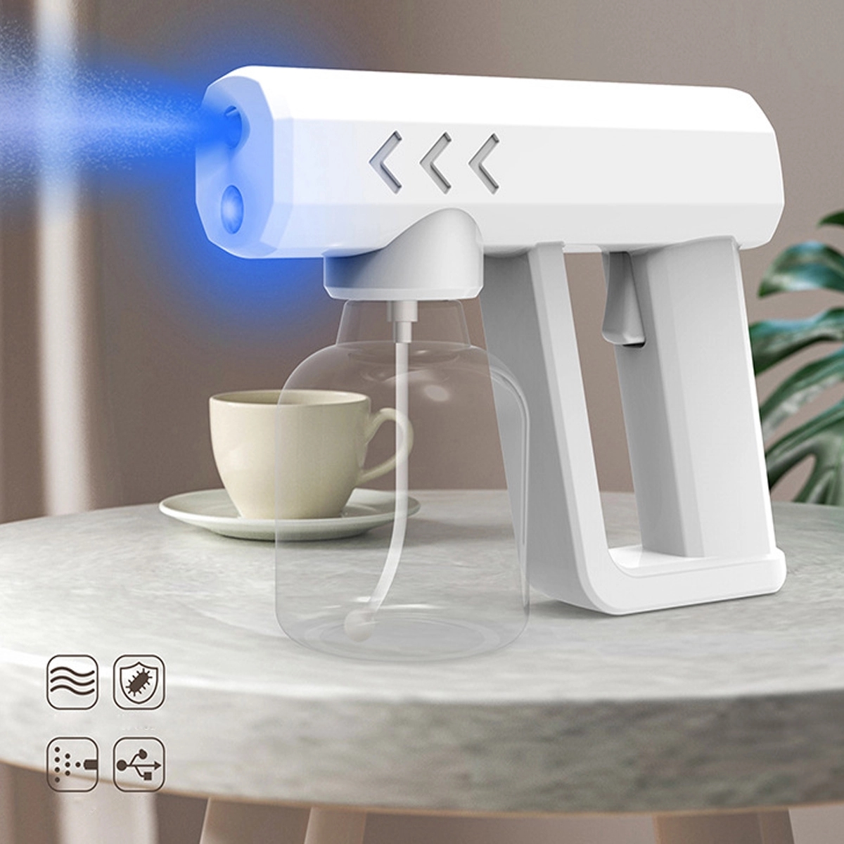 USB Charging WirelessGun SteamGun Electric Sprayer FoggerGun 2