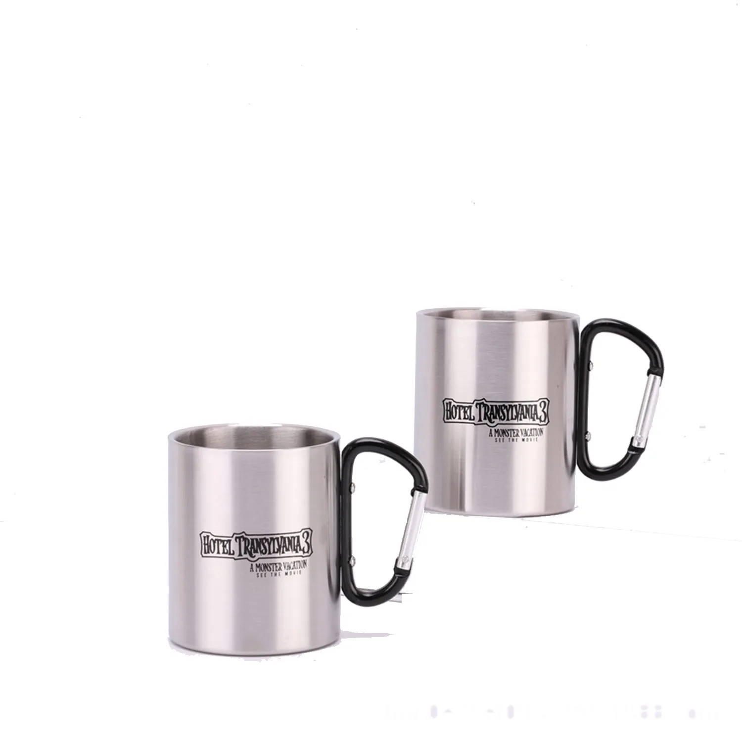 13 Oz Stainless Steel Coffee Mug With Carabiner Handle 3