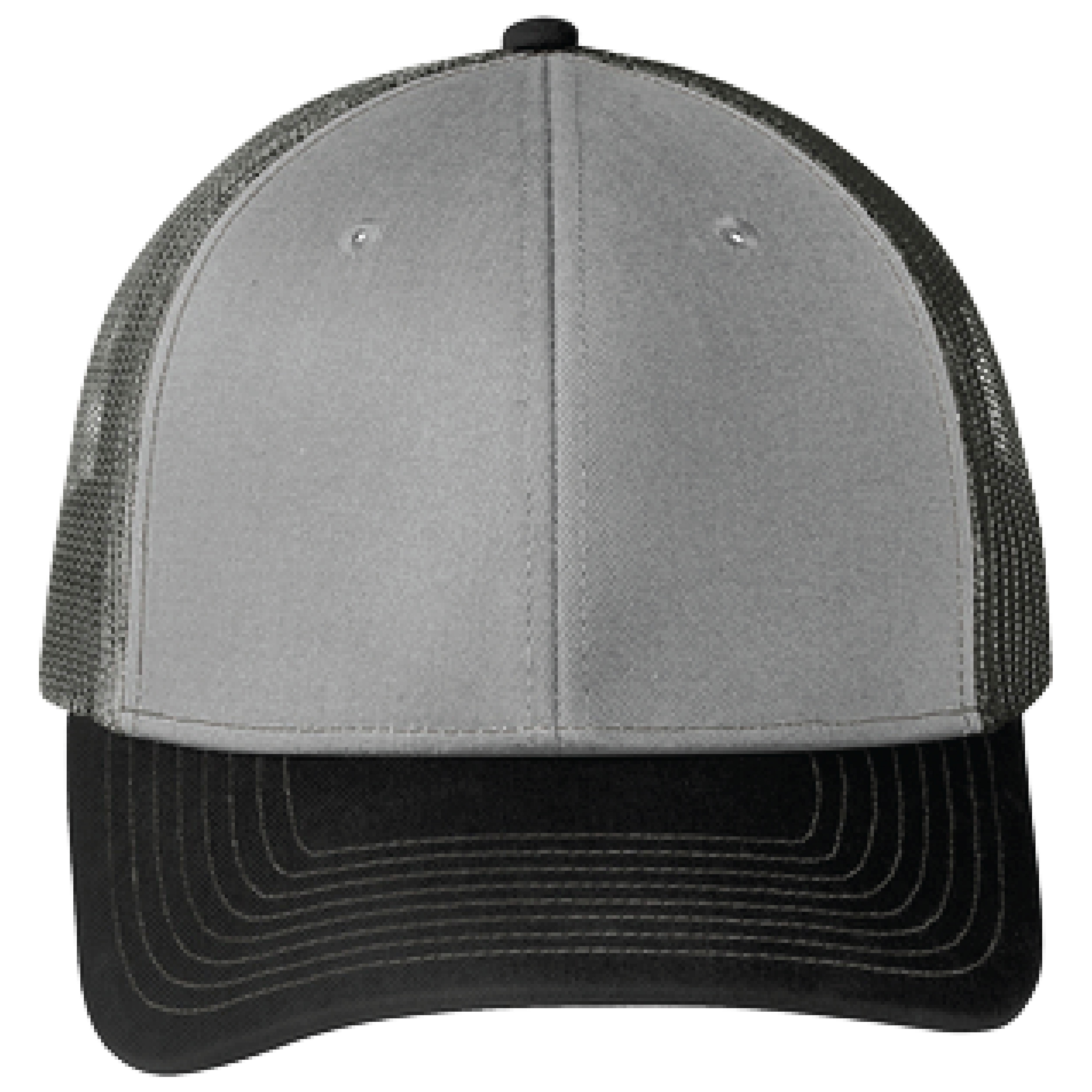 Port Authority C402 6-Panel Snapback Trucker Hat w/Leatherette Adhesive Patches or Embroidery 99