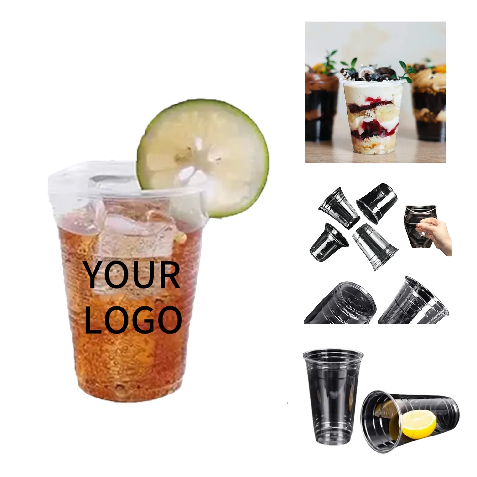Square Plastic Cup 12oz Lightweight Durable for Daily Use 3