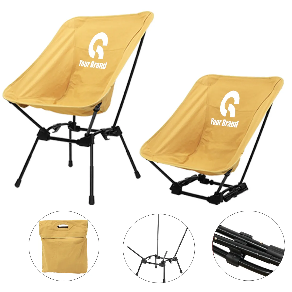 Portable Comfortable Adjustable Height Folding Camping Chair 1