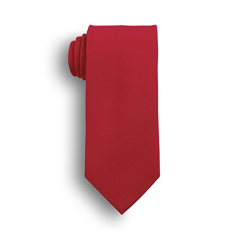 57" Red Polyester Poplin Uniform Tie 2