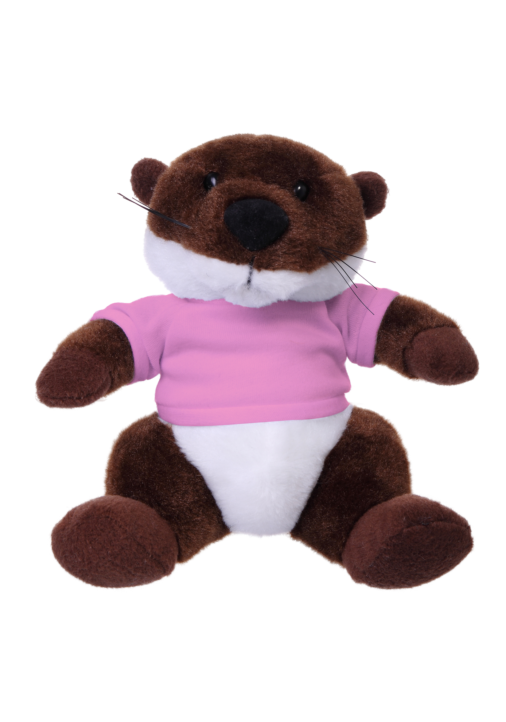 Soft Plush Stuffed Sitting Otter wearing a T-Shirt 12