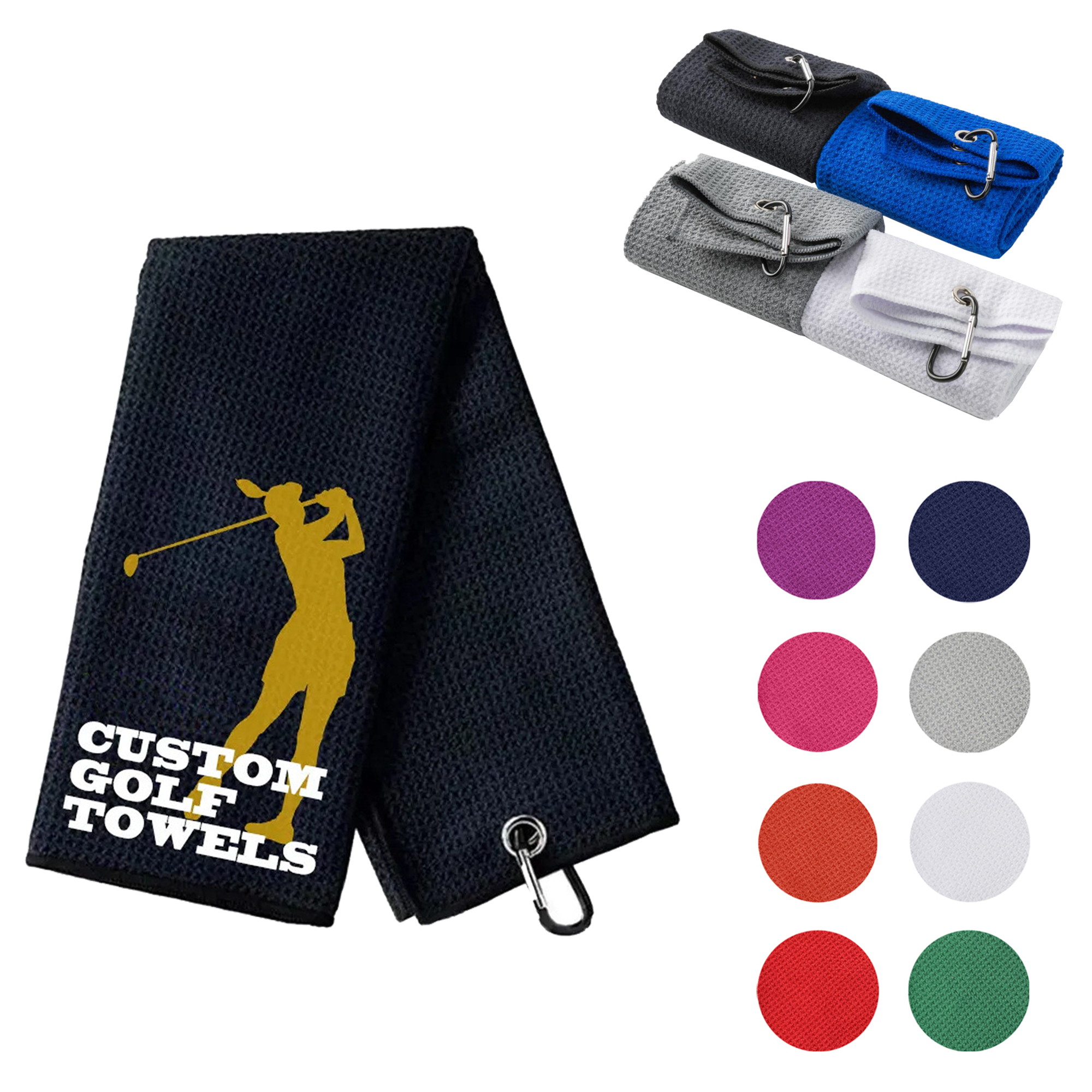 Customized Tri-fold Golf Towel 2