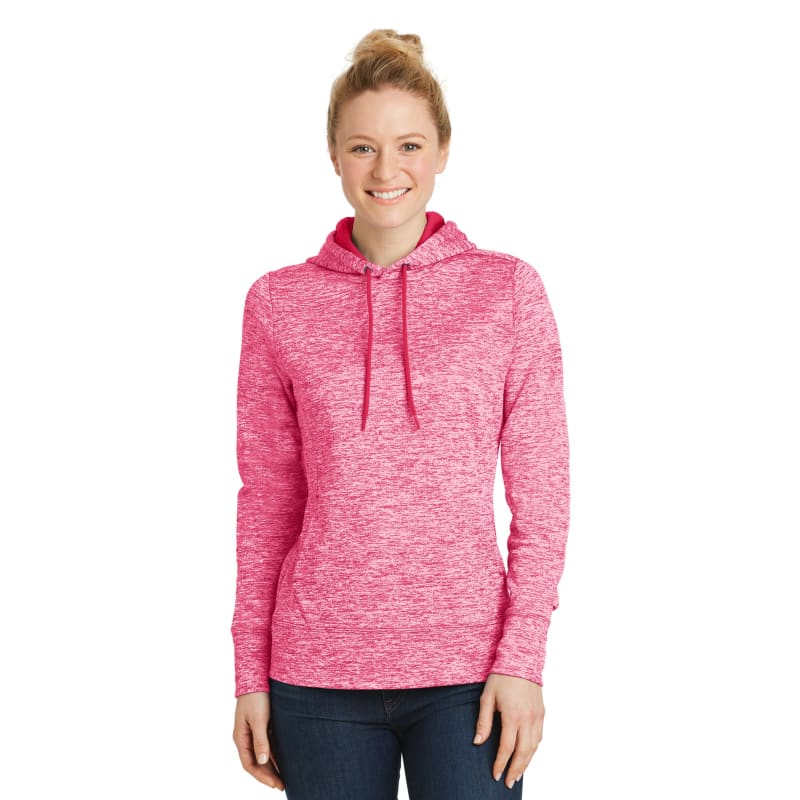 Sport-Tek Women's PosiCharge Electric Heather Fleece Hooded Pullover. 10