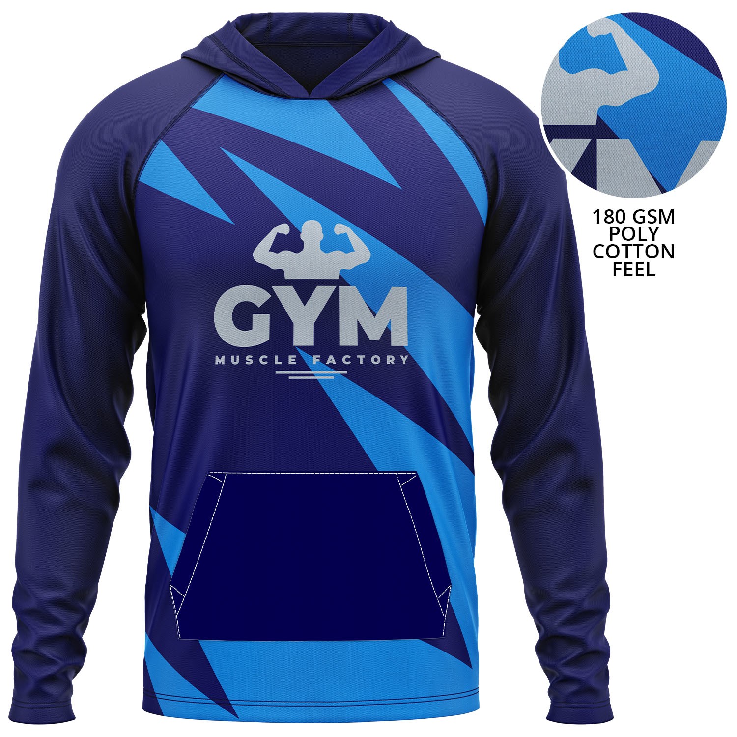 Unisex 180 GSM Jersey Knit Cotton Feel Sublimation Hoodie w/ Kangaroo Pocket 7