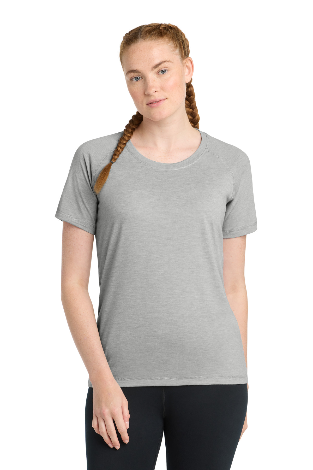 Sport-Tek Women's PosiCharge Tri-Blend Wicking Scoop Neck Raglan Tee. LST400 39