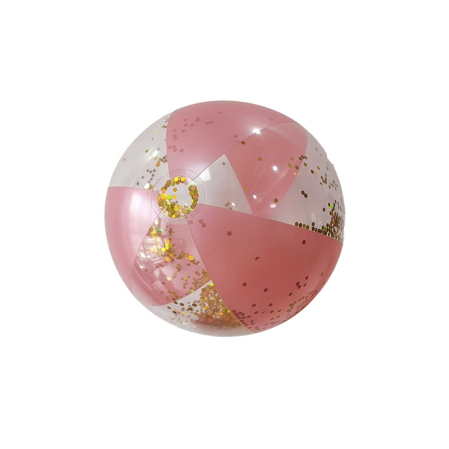 16/24in PVC Inflatable Beach Ball - Transparent Glitter Toy 10