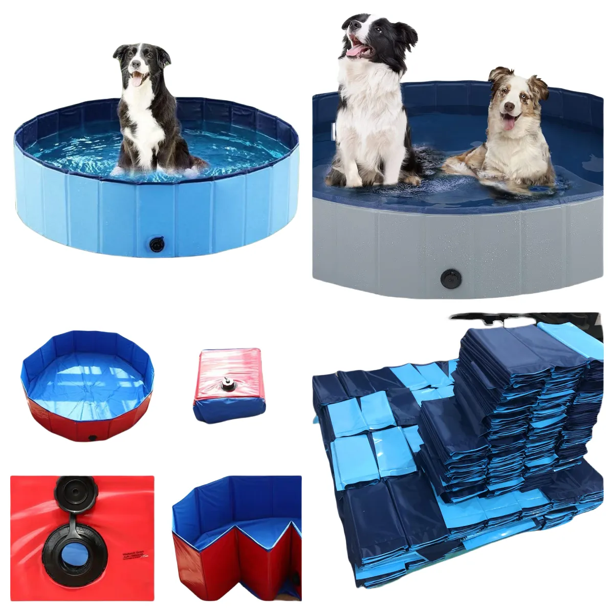 Foldable Dog Bath Swimming Pool/Collapsible Grooming Bathtub 2