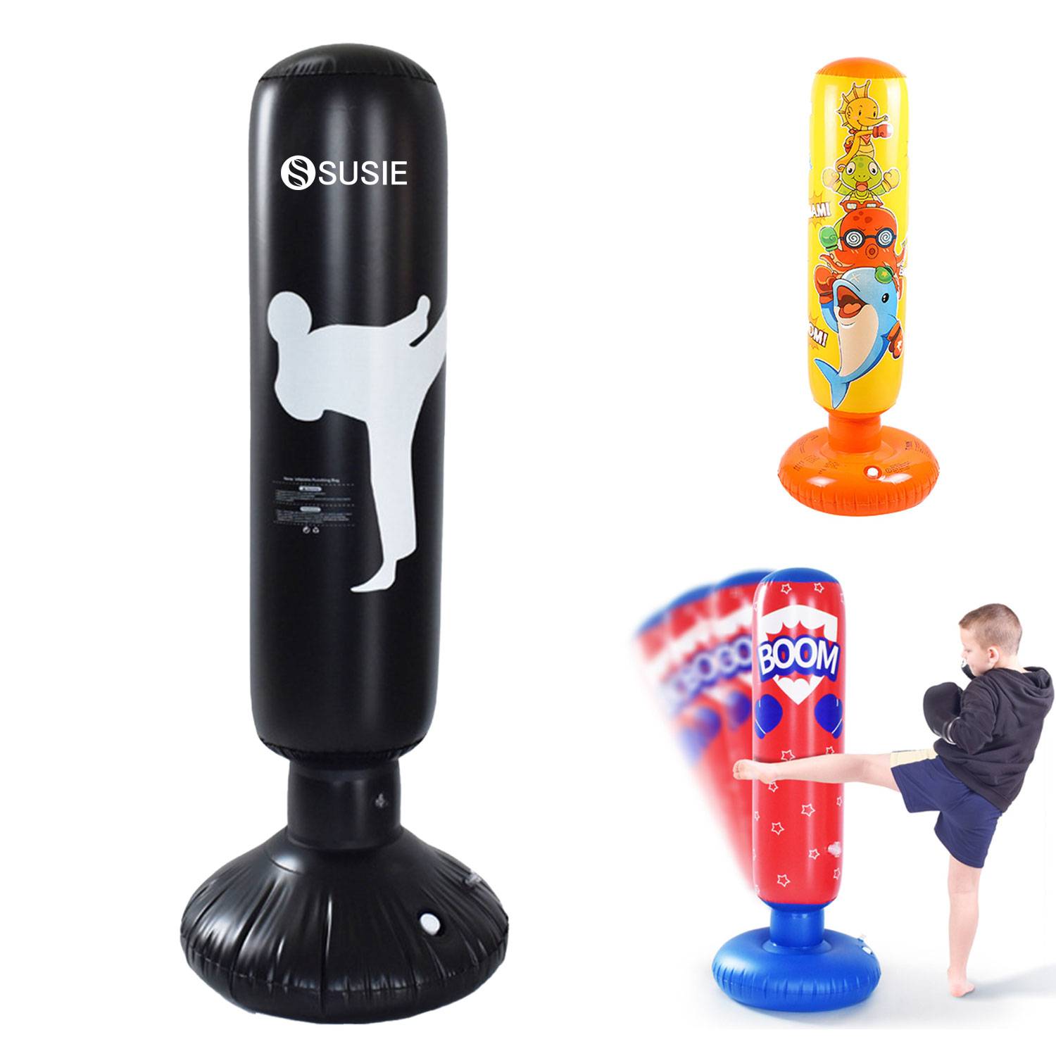 Inflatable Punching Bag - Freestanding Stress Relief Toy 3