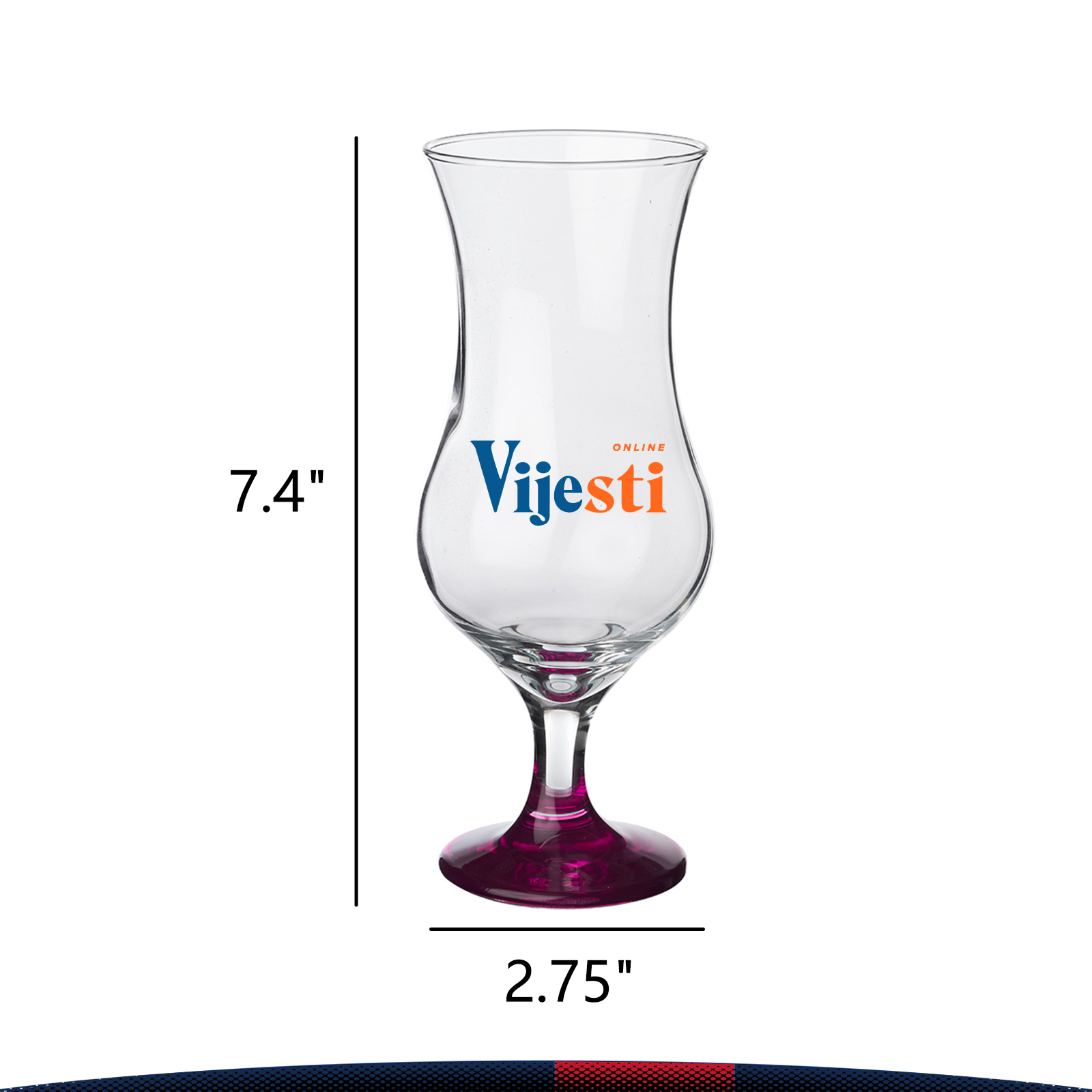 12 Oz. Clear Hurricane Glasses 8
