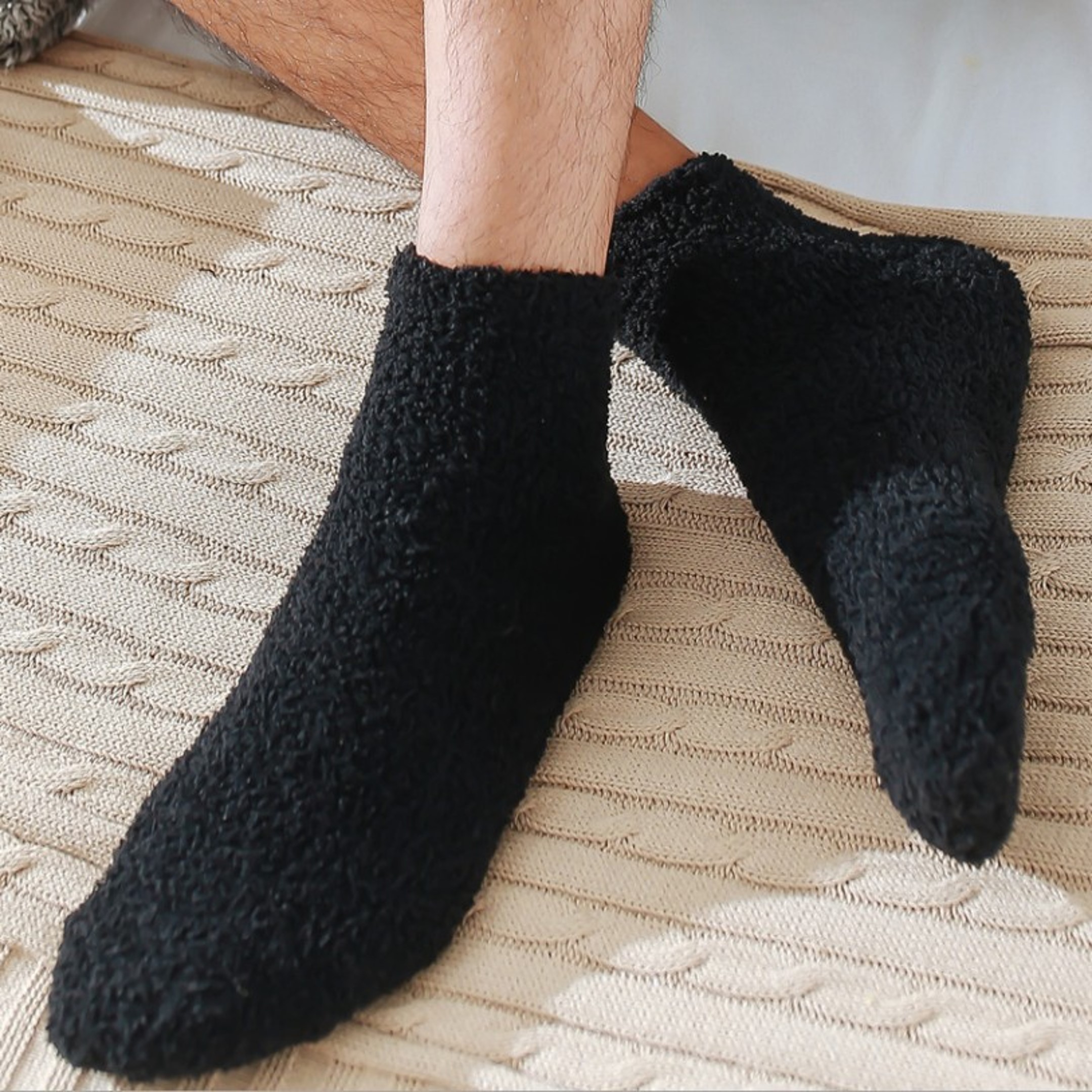 SOFT FUZZY SOCKS WITH FULL COLOR PATCH 6