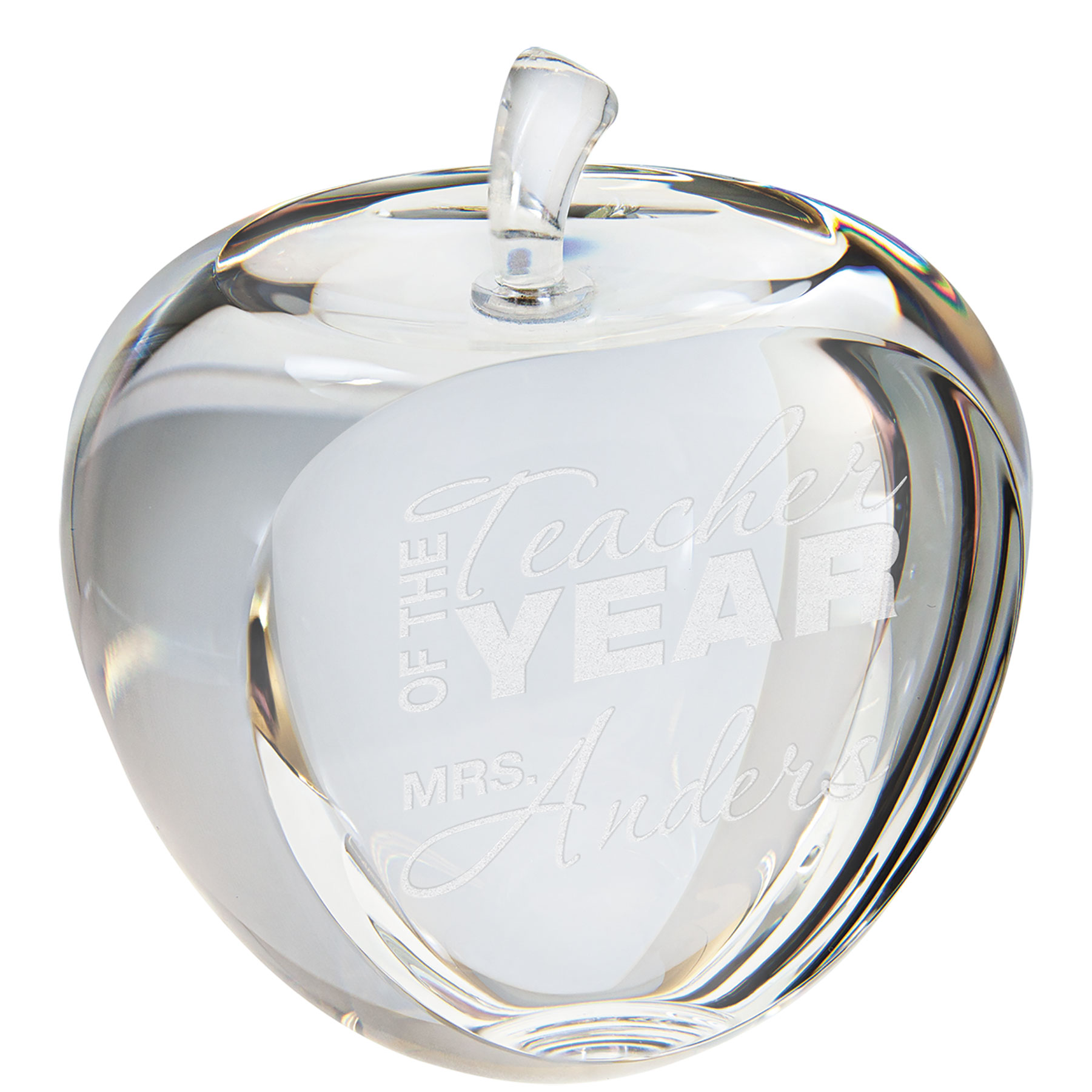 Crystal Apple with Flat Face