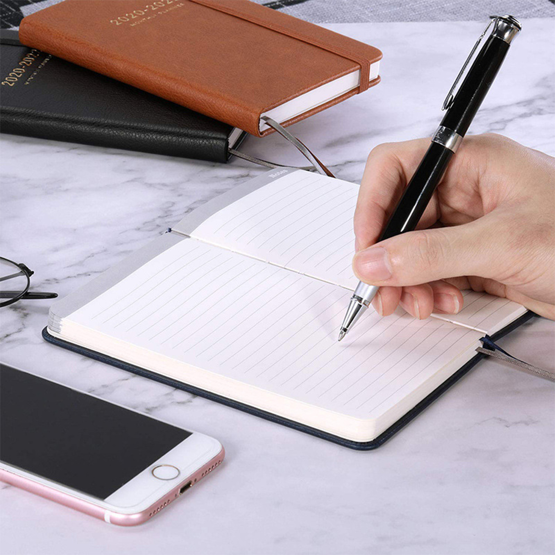 Custom A5 B5 PU Business School Notebook 2