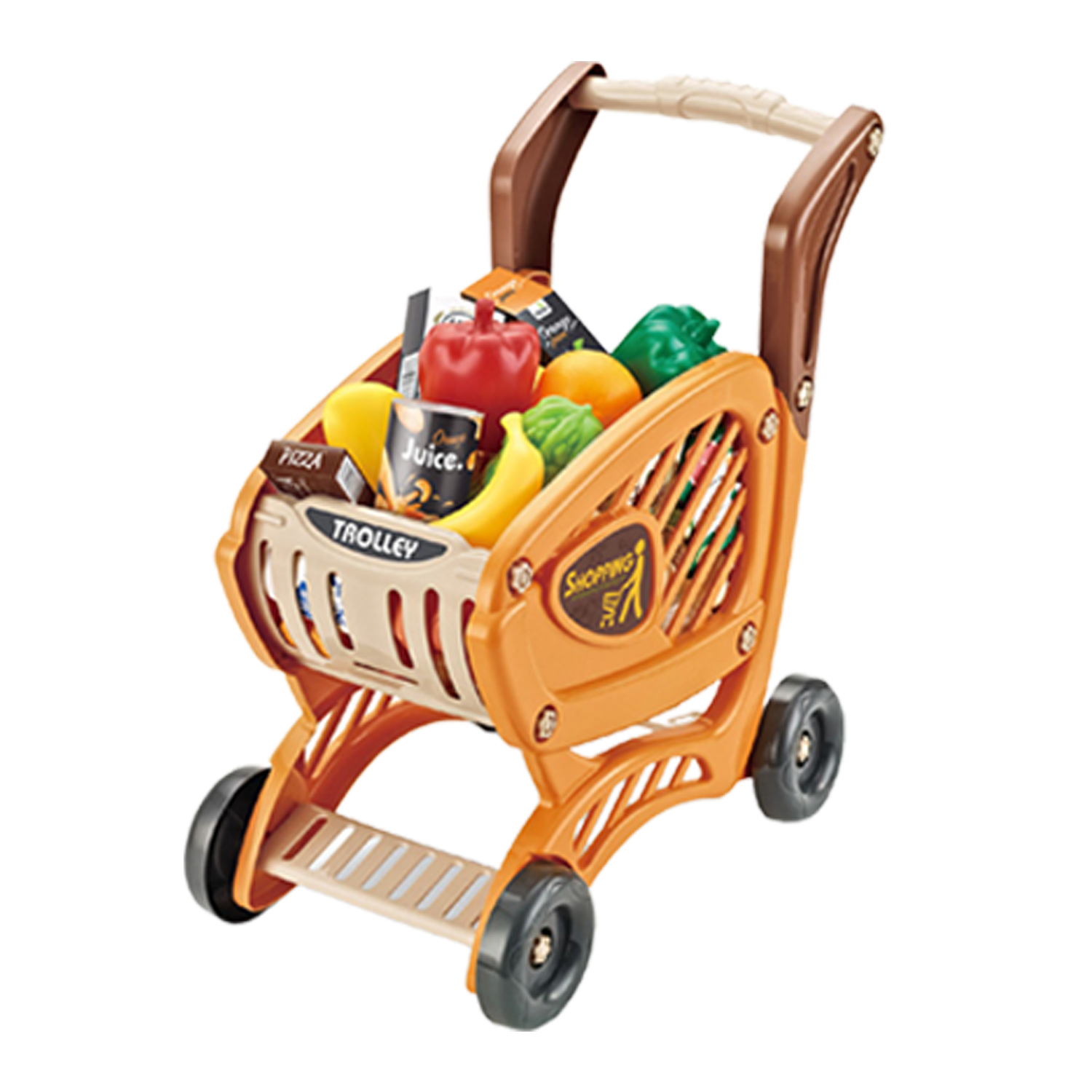 42pcs Kids Shopping Cart Toy Set 8