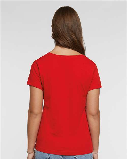 Women's Fine Jersey V-Neck Tee - 3507 43