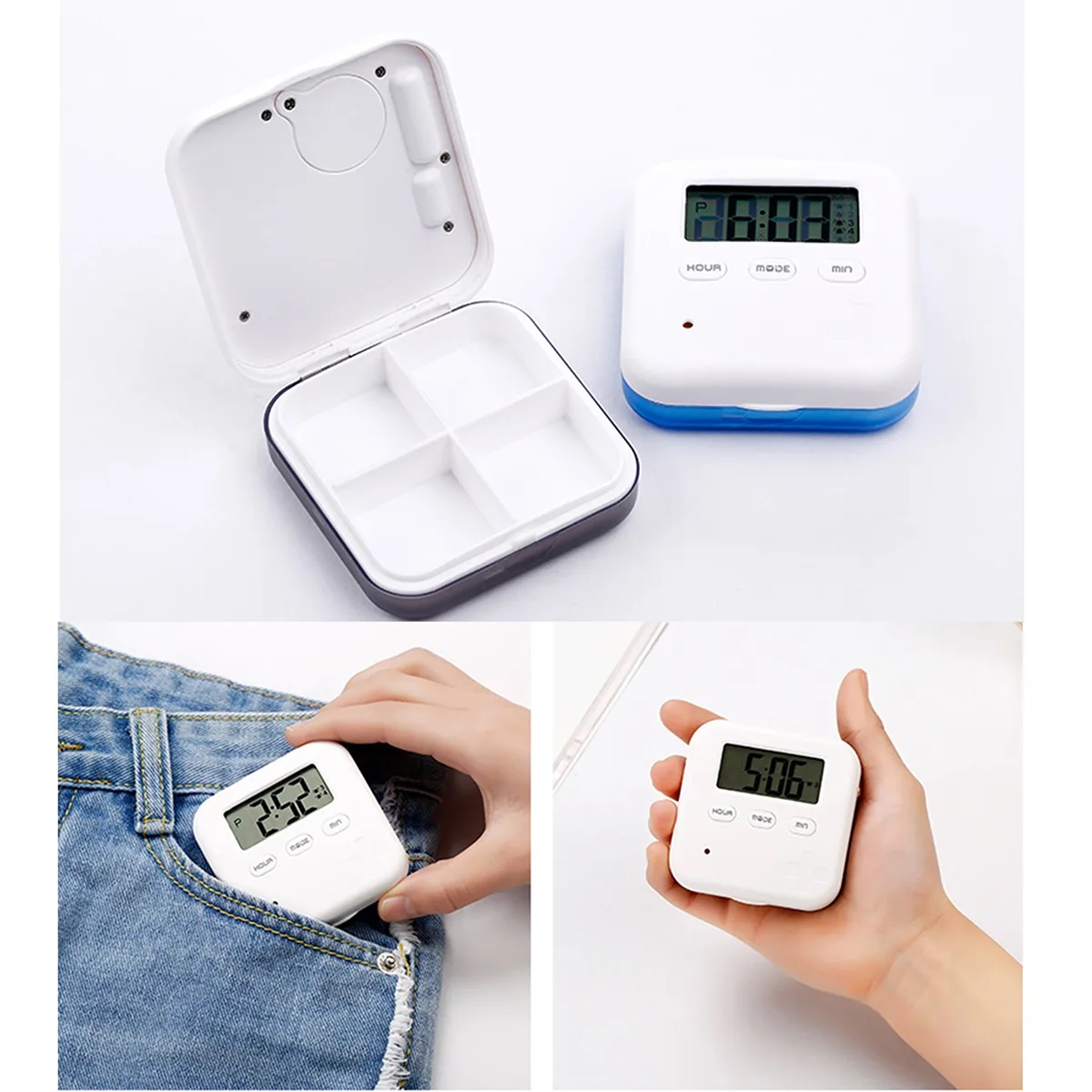 Portable Electronic Intelligent Timed Reminders Pill Boxs 2