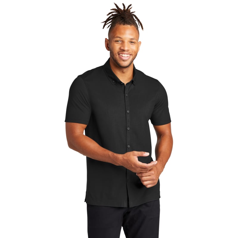 Mercer+Mettle Stretch Pique Full-Button Polo 28