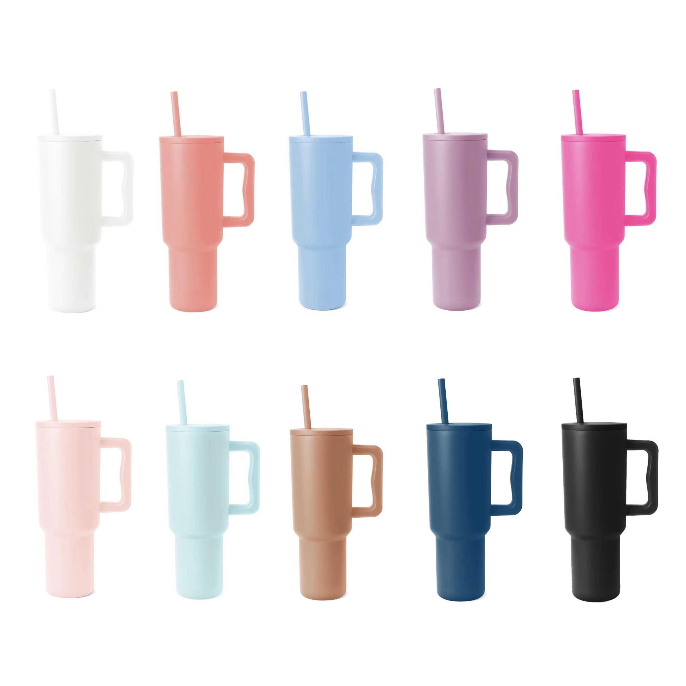 40oz Tumbler with Handle and Straw Lid (direct import) 4