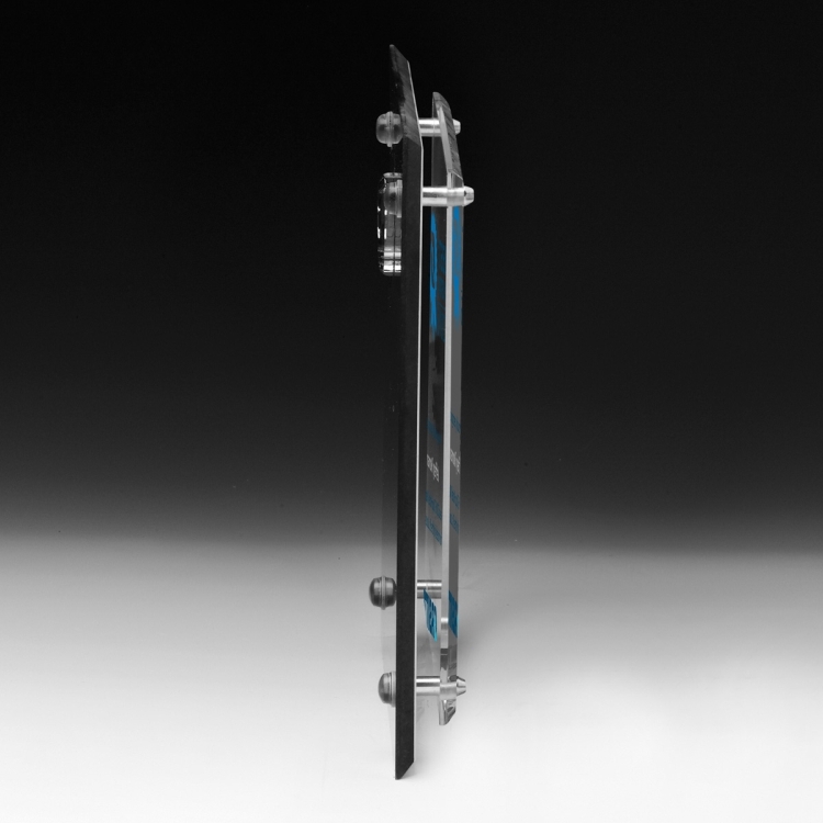 Tall Brushed Aluminum Plaque - Laser Engraved 7