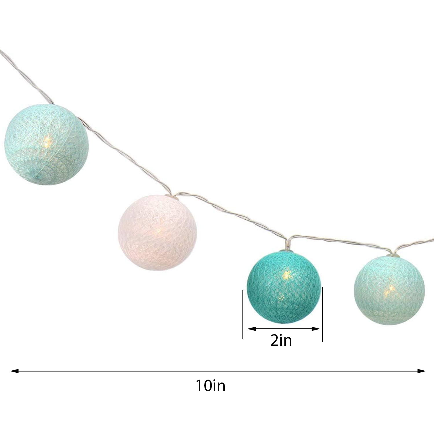 Cotton Ball String Light Indoor Decor 3
