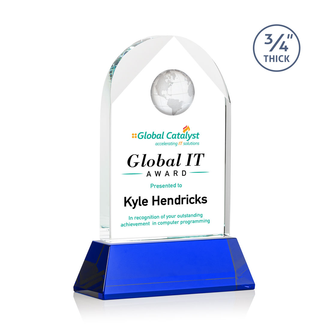 Blake Globe VividPrint™ Award on Newhaven - Blue 8