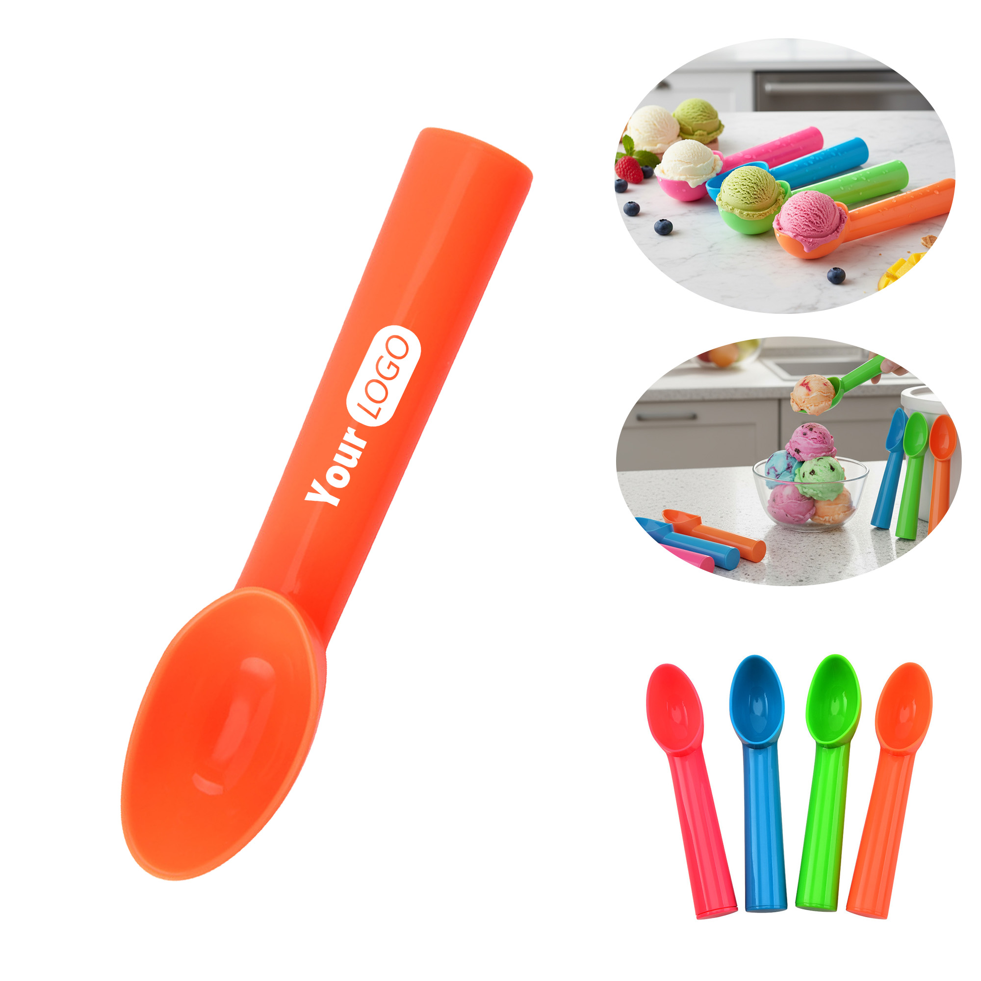 Custom Logo Plastic Ice Cream Scoop 2